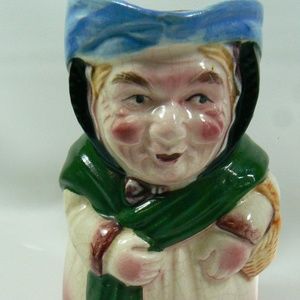 VTG Toby Jug Occupied Japan Ucagco Mug Pitcher Creamer Happy Woman